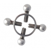 Серебристые зажимы для сосков на винтах - ToyFa - купить с доставкой в Ростове-на-Дону