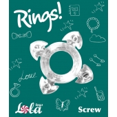 Прозрачное эрекционное кольцо Rings Screw - Lola Games - в Ростове-на-Дону купить с доставкой