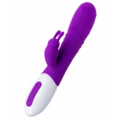 Фиолетовый вибратор JOS TATY с пульсирующими шариками - 21,5 см. - JOS