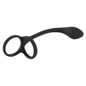 Эрекционное кольцо с утяжкой на мошонку и анальным плаг Black Velvets - Orion - в Ростове-на-Дону купить с доставкой