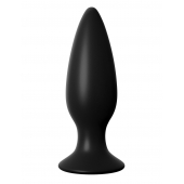 Чёрная большая анальная вибропробка Large Rechargeable Anal Plug - 13,5 см. - Pipedream