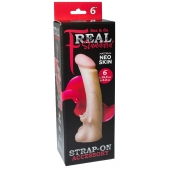 Телесная насадка REAL Standard с усиками на основании - 19 см. - LOVETOY (А-Полимер) - купить с доставкой в Ростове-на-Дону