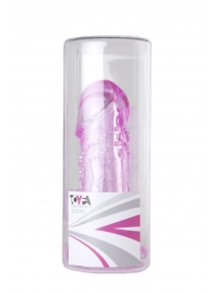 Розовая гелевая насадка с отростком для клиторальной стимуляции - 13 см. - Toyfa Basic - в Ростове-на-Дону купить с доставкой