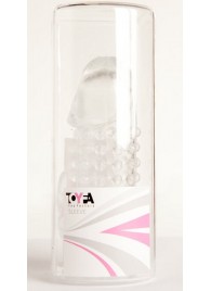 Гелевая прозрачная насадка с 2 отростками - 13 см. - Toyfa Basic - в Ростове-на-Дону купить с доставкой