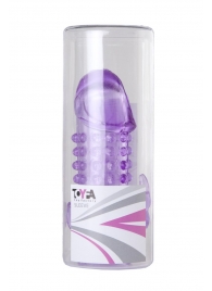 Закрытая фиолетовая насадка с 2 отростками - 13 см. - Toyfa Basic - в Ростове-на-Дону купить с доставкой