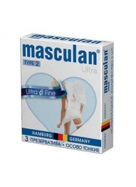 Ультратонкие презервативы Masculan Ultra Fine с обильной смазкой - 3 шт. - Masculan - купить с доставкой в Ростове-на-Дону