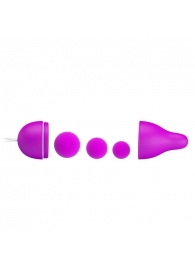 Лиловое вагинальное яйцо с утяжеляющими шариками Kegel Ball - Baile