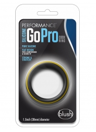 Черно-желтое силиконовое эрекционное кольцо Silicone Go Pro Cock Ring - Blush Novelties - в Ростове-на-Дону купить с доставкой