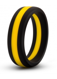 Черно-желтое силиконовое эрекционное кольцо Silicone Go Pro Cock Ring - Blush Novelties - в Ростове-на-Дону купить с доставкой