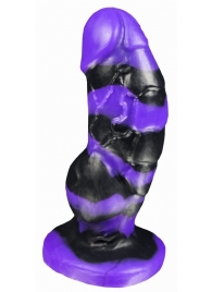 Черно-фиолетовый фаллоимитатор Мартин medium - 24,5 см. - Erasexa - купить с доставкой в Ростове-на-Дону