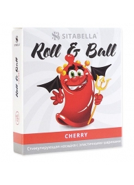 Стимулирующий презерватив-насадка Roll   Ball Cherry - Sitabella - купить с доставкой в Ростове-на-Дону