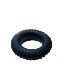 Черное силиконовое эрекционное кольцо-шина Sex Expert - Sex Expert - в Ростове-на-Дону купить с доставкой