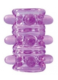 Открытая фиолетовая насадка на пенис Crystal Sleeve - 5,5 см. - Erowoman-Eroman - в Ростове-на-Дону купить с доставкой