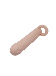 Насадка на пенис с кольцом для мошонки - 16 см. - Sex Expert - в Ростове-на-Дону купить с доставкой