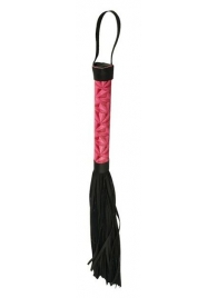 Аккуратная плетка с розовой рукоятью Passionate Flogger - 39 см. - Erokay - купить с доставкой в Ростове-на-Дону