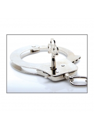 Металлические наручники Metal Handcuffs с ключиками - Pipedream - купить с доставкой в Ростове-на-Дону