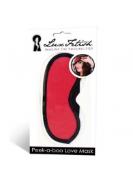 Красная маска на глаза Peek-a-Boo - Lux Fetish - купить с доставкой в Ростове-на-Дону
