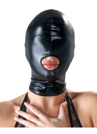 Черная эластичная маска на голову с отверстием для рта - Orion - купить с доставкой в Ростове-на-Дону