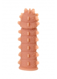 Телесная реалистичная насадка KOKOS Extreme Sleeve 04 с дополнительной стимуляцией - 12,7 см. - KOKOS - в Ростове-на-Дону купить с доставкой