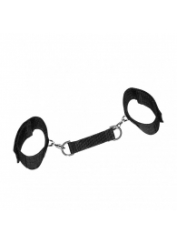 Черные наручники на липучках с креплением на карабинах - Джага-Джага - купить с доставкой в Ростове-на-Дону
