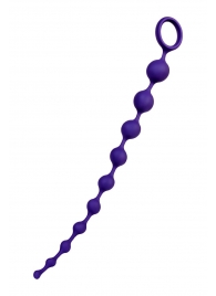 Фиолетовая силиконовая анальная цепочка Grape - 35 см. - ToyFa
