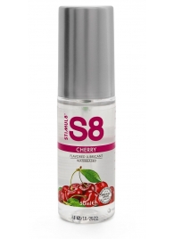 Смазка на водной основе S8 Flavored Lube со вкусом вишни - 50 мл. - Stimul8 - купить с доставкой в Ростове-на-Дону