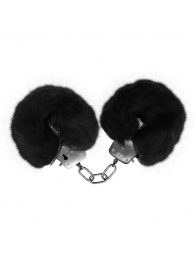 Черные меховые наручники Love с ключиками - Baile - купить с доставкой в Ростове-на-Дону