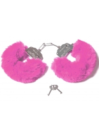 Шикарные наручники с пушистым розовым мехом - Le Frivole - купить с доставкой в Ростове-на-Дону