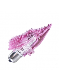 Розовая вибронасадка на пальчик для стимуляции клитора - Baile