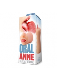 Телесный мастурбатор-ротик с язычком Oral Anne - Blush Novelties - в Ростове-на-Дону купить с доставкой