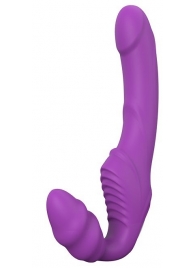 Фиолетовый безремневой вибрострапон DOUBLE DIPPER - Dream Toys - купить с доставкой в Ростове-на-Дону