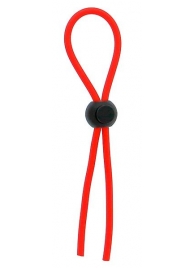 Красное эрекционное лассо с одной бусиной-утяжкой STRETCHY THIN LASSO - Dream Toys - в Ростове-на-Дону купить с доставкой
