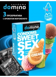 Презервативы для орального секса DOMINO Sweet Sex с ароматом мороженого - 3 шт. - Domino - купить с доставкой в Ростове-на-Дону