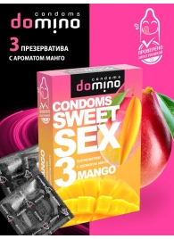 Презервативы для орального секса DOMINO Sweet Sex с ароматом манго - 3 шт. - Domino - купить с доставкой в Ростове-на-Дону
