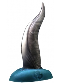 Черно-голубой фаллоимитатор  Дельфин small  - 25 см. - Erasexa - купить с доставкой в Ростове-на-Дону