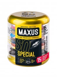 Презервативы с точками и рёбрами в металлическом кейсе MAXUS Special - 15 шт. - Maxus - купить с доставкой в Ростове-на-Дону