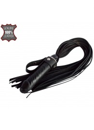 Черная плеть  Ковбой  с ручкой-фаллосом - 55 см. - Sitabella - купить с доставкой в Ростове-на-Дону