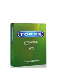 Текстурированные презервативы Torex  С точками  - 3 шт. - Torex - купить с доставкой в Ростове-на-Дону