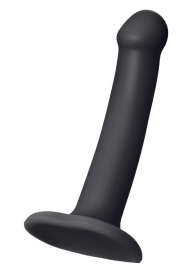 Черный фаллос на присоске Silicone Bendable Dildo S - 17 см. - Strap-on-me - купить с доставкой в Ростове-на-Дону