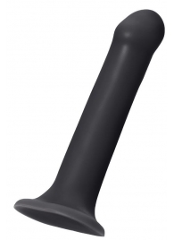 Черный фаллос на присоске Silicone Bendable Dildo XL - 20 см. - Strap-on-me - купить с доставкой в Ростове-на-Дону