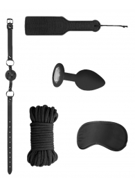 Черный игровой набор Introductory Bondage Kit №5 - Shots Media BV - купить с доставкой в Ростове-на-Дону