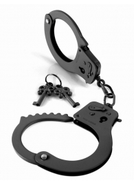 Черные металлические наручники - Pipedream - купить с доставкой #SOTBIT_REGIONS_UF_V_REGION_NAME#
