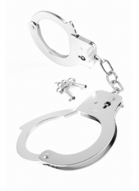 Металлические серебристые наручники Designer Metal Handcuffs - Pipedream - купить с доставкой в Ростове-на-Дону
