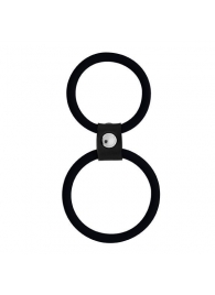 Чёрное двойное эрекционное кольцо Dual Rings Black - Dream Toys - в Ростове-на-Дону купить с доставкой