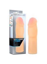 Телесная насадка-удлинитель на пенис PERFORMANCE 1.5INCH COCK XTENDER - 16 см. - Blush Novelties - в Ростове-на-Дону купить с доставкой