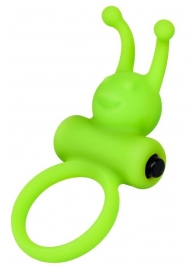 Зеленое эрекционное виброкольцо на пенис Cock Ring - A-toys - в Ростове-на-Дону купить с доставкой