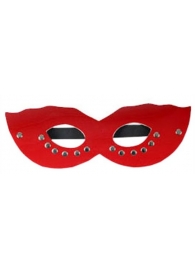 Красная маска CLASSIC с заклёпками - Eroticon - купить с доставкой в Ростове-на-Дону