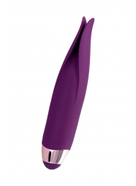 Фиолетовый клиторальный вибростимулятор FLO - 18,5 см. - ToyFa