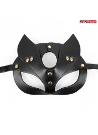 Черная игровая маска с ушками - Notabu - купить с доставкой в Ростове-на-Дону