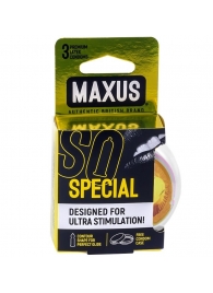 Презервативы с точками и рёбрами в пластиковом кейсе MAXUS Special - 3 шт. - Maxus - купить с доставкой в Ростове-на-Дону